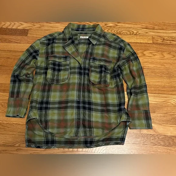 We The Free Izzy Multicolor Plaid Flannel Button Down Shirt - Picture 5 of 11